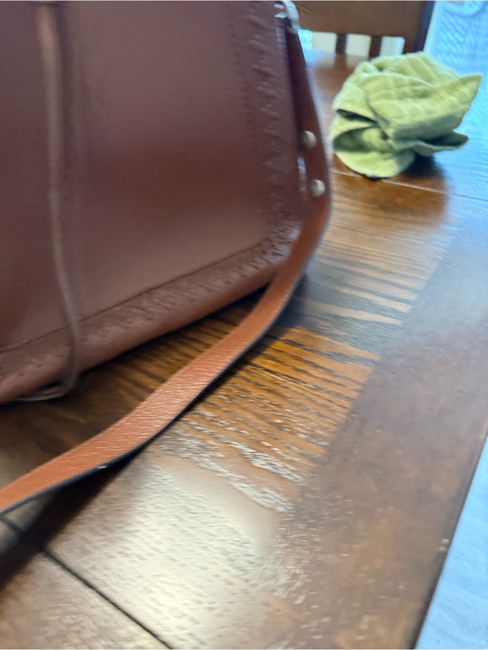 Brighton Bourbon color Leather Crossbody with Woven Trim - Picture 5 of 7